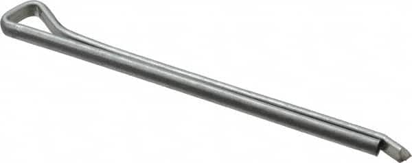 Made in USA - 3/16" Diam x 3" Long Hammerlock Cotter Pin - Grade 2, Zinc-Plated, Steel - Americas Industrial Supply