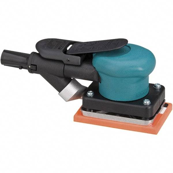 Dynabrade - 10,000 OPM, 13 CFM Air Consumption, Palm Air Orbital Sander - Rectangular Pad, 1/4 NPT Inlet - Americas Industrial Supply