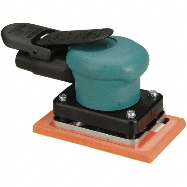 Dynabrade - 10,000 OPM, 13 CFM Air Consumption, Palm Air Orbital Sander - Rectangular Pad, 1/4 NPT Inlet - Americas Industrial Supply