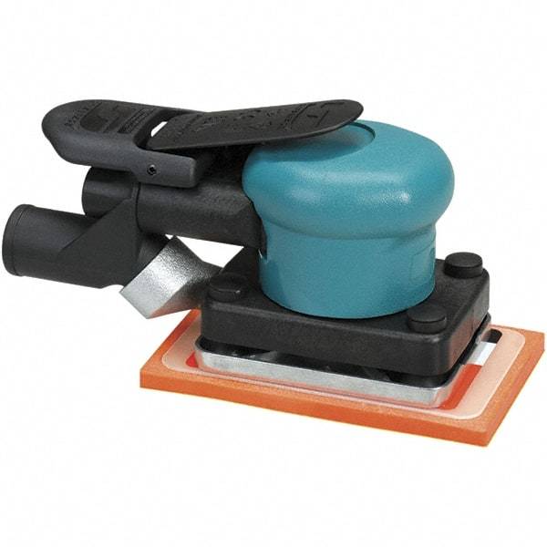 Dynabrade - 10,000 OPM, 13 CFM Air Consumption, Palm Air Orbital Sander - Rectangular Pad, 1/4 NPT Inlet - Americas Industrial Supply