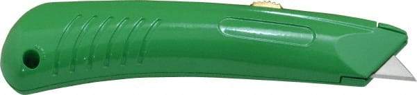 PHC - Retractable Utility Knife - 2-1/4" Blade, Green Zinc Handle, 1 Blade Included - Americas Industrial Supply