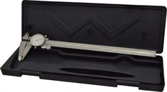 Value Collection - 0" to 12" Range, 0.001" Graduation, 0.2" per Revolution, Dial Caliper - White Face, 2.36" Jaw Length - Americas Industrial Supply