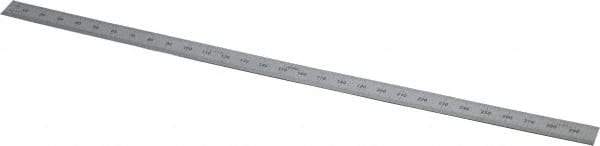 SPI - 300mm Long, 0.5, 1mm Graduation, Flexible Steel Rule - Metric Graduation Style, 1/2" Wide, Silver, Satin Chrome Finish - Americas Industrial Supply