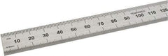 SPI - 450mm Long, 0.5, 1mm Graduation, Flexible Steel Rule - Metric Graduation Style, 3/4" Wide, Silver, Satin Chrome Finish - Americas Industrial Supply