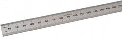 SPI - 600mm Long, 0.5, 1mm Graduation, Flexible Steel Rule - Metric Graduation Style, 3/4" Wide, Silver, Satin Chrome Finish - Americas Industrial Supply
