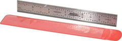 SPI - 6" Long, 1/64, 1/32, 1/16, 1/8" Graduation, Rigid Steel Rule - 4R Graduation Style, 3/4" Wide, Silver - Americas Industrial Supply