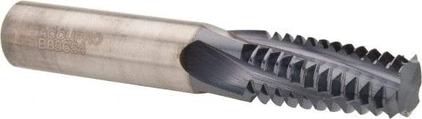 Accupro - 1-8 UNC, 0.62" Cutting Diam, 4 Flute, Solid Carbide Helical Flute Thread Mill - Internal Thread, 1-3/8" LOC, 4" OAL, 5/8" Shank Diam - Americas Industrial Supply