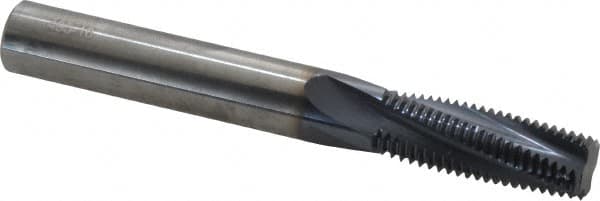 Accupro - 3/4-16 UNF, 0.495" Cutting Diam, 4 Flute, Solid Carbide Helical Flute Thread Mill - Internal Thread, 1-3/8" LOC, 4" OAL, 1/2" Shank Diam - Americas Industrial Supply