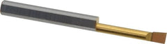 Accupro - 0.14" Min Bore Diam, 0.8" Max Bore Depth, 3/16 Shank Diam, Boring Bar - Right Hand Cut, Solid Carbide, TiN Finish - Exact Industrial Supply
