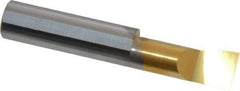 Accupro - 0.49" Min Bore Diam, 1-1/4" Max Bore Depth, 1/2 Shank Diam, Boring Bar - Right Hand Cut, Solid Carbide, TiN Finish - Exact Industrial Supply