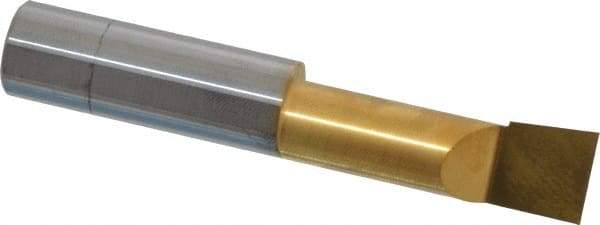 Accupro - 0.49" Min Bore Diam, 1-1/2" Max Bore Depth, 1/2 Shank Diam, Boring Bar - Right Hand Cut, Solid Carbide, TiN Finish - Exact Industrial Supply