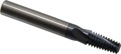 Accupro - NPTF, 0.305" Cutting Diam, 4 Flute, Solid Carbide Helical Flute Thread Mill - Internal Thread, 5/8" LOC, 2-1/2" OAL, 5/16" Shank Diam - Americas Industrial Supply