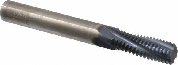 Accupro - M16x2.00 Metric Coarse, 0.4701" Cutting Diam, 4 Flute, Solid Carbide Helical Flute Thread Mill - Internal Thread, 32mm LOC, 100mm OAL, 12mm Shank Diam - Americas Industrial Supply