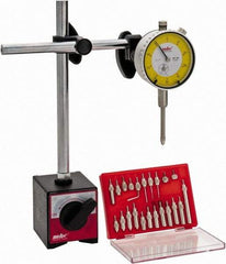 Value Collection - 0.001" Graduation, Indicator & Base Kit - 0.001 Inch Graduation, Includes Indicator, Magnetic Base, Point Set - Americas Industrial Supply