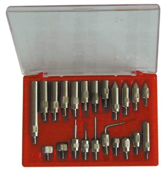 Value Collection - 0.001" Graduation, 0-100 Dial Reading, Indicator & Base Kit - 2" Base Length x 2" Base Width x 2-1/2" Base Height, 2-3/16" Dial Diam - Americas Industrial Supply