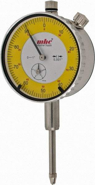 Value Collection - 1" Range, 0-100 Dial Reading, 0.001" Graduation Dial Drop Indicator - 2-9/32" Dial, Revolution Counter - Americas Industrial Supply