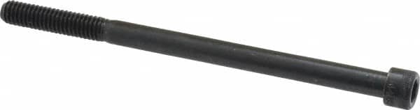 Made in USA - 5/16-18 UNC Hex Socket Drive, Socket Cap Screw - Alloy Steel, Black Oxide Finish, Partially Threaded, 5" Length Under Head - Americas Industrial Supply