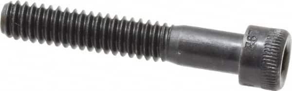 Made in USA - 1/4-20 UNC Hex Socket Drive, Socket Cap Screw - Alloy Steel, Black Oxide Finish, Partially Threaded, 1-1/2" Length Under Head - Americas Industrial Supply