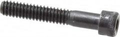 Made in USA - 1/4-20 UNC Hex Socket Drive, Socket Cap Screw - Alloy Steel, Black Oxide Finish, Partially Threaded, 1-1/2" Length Under Head - Americas Industrial Supply