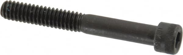 Made in USA - 1/4-20 UNC Hex Socket Drive, Socket Cap Screw - Alloy Steel, Black Oxide Finish, Partially Threaded, 2" Length Under Head - Americas Industrial Supply