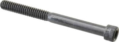 Made in USA - 1/4-20 UNC Hex Socket Drive, Socket Cap Screw - Alloy Steel, Black Oxide Finish, Partially Threaded, 2-3/4" Length Under Head - Americas Industrial Supply