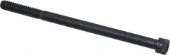 Made in USA - 1/4-20 UNC Hex Socket Drive, Socket Cap Screw - Alloy Steel, Black Oxide Finish, Partially Threaded, 4" Length Under Head - Americas Industrial Supply