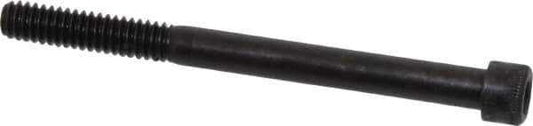 Made in USA - 1/4-20 UNC Hex Socket Drive, Socket Cap Screw - Alloy Steel, Black Oxide Finish, Partially Threaded, 3" Length Under Head - Americas Industrial Supply