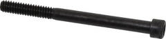 Made in USA - 1/4-20 UNC Hex Socket Drive, Socket Cap Screw - Alloy Steel, Black Oxide Finish, Partially Threaded, 3" Length Under Head - Americas Industrial Supply
