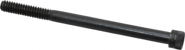 Made in USA - 1/4-20 UNC Hex Socket Drive, Socket Cap Screw - Alloy Steel, Black Oxide Finish, Partially Threaded, 3-1/2" Length Under Head - Americas Industrial Supply