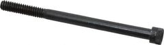 Made in USA - 1/4-20 UNC Hex Socket Drive, Socket Cap Screw - Alloy Steel, Black Oxide Finish, Partially Threaded, 3-1/2" Length Under Head - Americas Industrial Supply