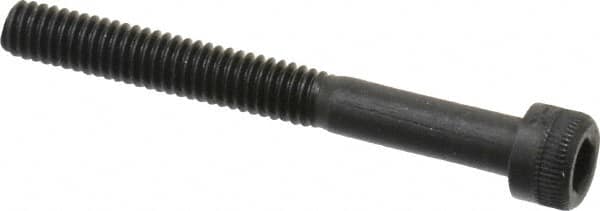 Made in USA - #6-40 UNF Hex Socket Drive, Socket Cap Screw - Alloy Steel, Black Oxide Finish, Partially Threaded, 1-1/4" Length Under Head - Americas Industrial Supply