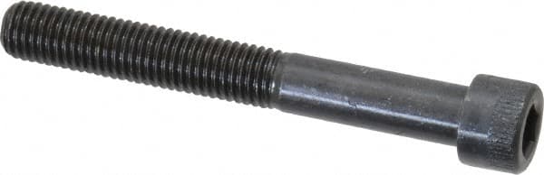 Made in USA - 1/4-28 UNF Hex Socket Drive, Socket Cap Screw - Alloy Steel, Black Oxide Finish, Partially Threaded, 2" Length Under Head - Americas Industrial Supply