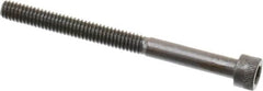Made in USA - #8-32 UNC Hex Socket Drive, Socket Cap Screw - Alloy Steel, Black Oxide Finish, Partially Threaded, 2" Length Under Head - Americas Industrial Supply