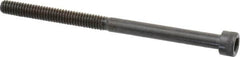 Made in USA - #8-32 UNC Hex Socket Drive, Socket Cap Screw - Alloy Steel, Black Oxide Finish, Partially Threaded, 2-1/2" Length Under Head - Americas Industrial Supply