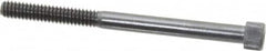 Made in USA - 1/4-20 UNC Hex Socket Drive, Socket Cap Screw - Alloy Steel, Black Oxide Finish, Partially Threaded, 3-1/4" Length Under Head - Americas Industrial Supply