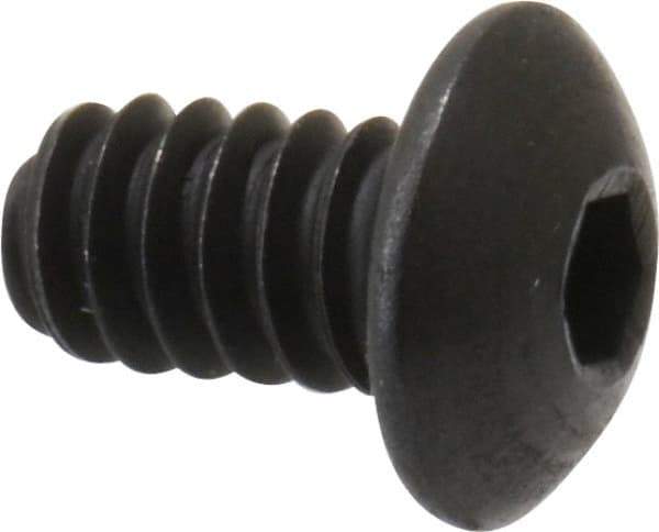 Holo-Krome - #4-40 UNC Hex Socket Drive, Button Screw - Alloy Steel, Black Oxide Finish, Fully Threaded, 3/16" Length Under Head - Americas Industrial Supply