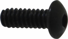 Holo-Krome - #4-40 UNC Hex Socket Drive, Button Screw - Alloy Steel, Black Oxide Finish, Fully Threaded, 5/16" Length Under Head - Americas Industrial Supply