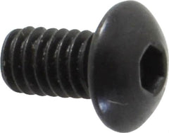 Holo-Krome - #8-32 UNC Hex Socket Drive, Button Screw - Alloy Steel, Black Oxide Finish, Fully Threaded, 5/16" Length Under Head - Americas Industrial Supply