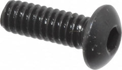 Holo-Krome - #5-40 UNC Hex Socket Drive, Button Screw - Alloy Steel, Black Oxide Finish, Fully Threaded, 3/8" Length Under Head - Americas Industrial Supply
