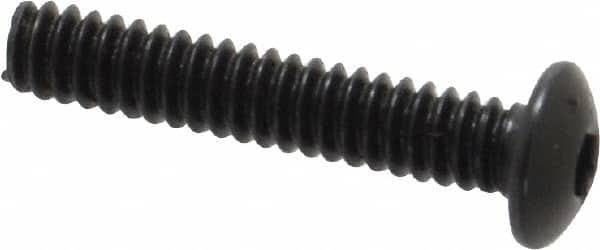 Holo-Krome - #6-32 UNC Hex Socket Drive, Button Screw - Alloy Steel, Black Oxide Finish, Fully Threaded, 3/4" Length Under Head - Americas Industrial Supply