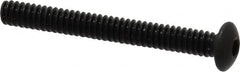 Holo-Krome - #6-32 UNC Hex Socket Drive, Button Screw - Alloy Steel, Black Oxide Finish, Fully Threaded, 1-1/4" Length Under Head - Americas Industrial Supply