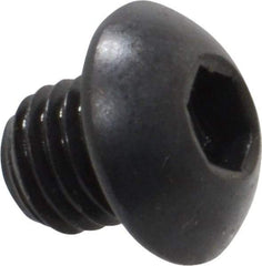 Holo-Krome - 1/4-28 UNF Hex Socket Drive, Button Screw - Alloy Steel, Black Oxide Finish, Fully Threaded, 1/4" Length Under Head - Americas Industrial Supply