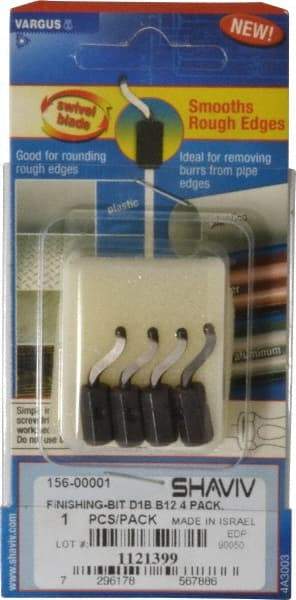 Shaviv - 5 Piece High Speed Steel Blade Hand Deburring Tool Set - B10 Blades, For Hole Edge, Straight Edge - Americas Industrial Supply