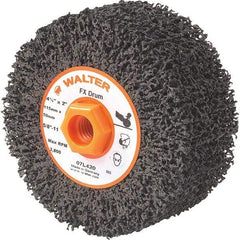 WALTER Surface Technologies - 4-1/2" Diam, Aluminum Oxide Unmounted Flap Wheels - 5/8" Hole, 2" Wide, Nonwoven, Coarse Grade, 3,800 Max RPM - Americas Industrial Supply