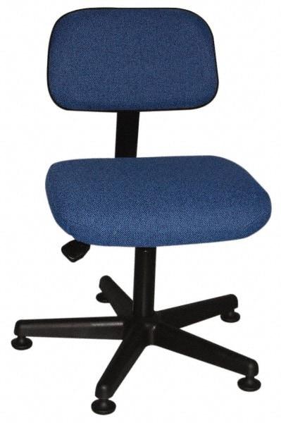 Bevco - Pneumatic Height Adjustable Chair - Cloth Seat, Navy Blue - Americas Industrial Supply