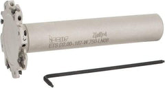 Iscar - Shank Connection, 3/16" Cutting Width, 5/8" Depth of Cut, 2" Cutter Diam, 4 Tooth Indexable Slotting Cutter - 3/4" Shank Diam, ETS-LN08 Toolholder, LNET Insert, Right Hand Cutting Direction - Americas Industrial Supply