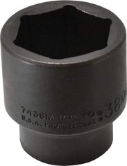 Proto - 1/2" Drive 38mm Standard Impact Socket - 6 Points, 2-3/8" OAL - Americas Industrial Supply