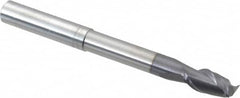 Accupro - 3/8", 3/4" LOC, 3/8" Shank Diam, 4" OAL, 2 Flute, Solid Carbide Square End Mill - Americas Industrial Supply