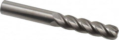 Accupro - 1/2", 4 Flute, Single End, Solid Carbide, 1/8" Corner Radius End Mill - 4" OAL, 40° Helix, Right Hand Flute, 2" LOC, Right Hand Cut - Americas Industrial Supply