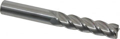 Accupro - 1/2", 4 Flute, Single End, Solid Carbide, 0.02" Corner Radius End Mill - 4" OAL, 40° Helix, Right Hand Flute, 2" LOC, Right Hand Cut - Americas Industrial Supply